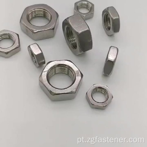 304 porcas finas de hexagon de aço inoxidável DIN2510 M17 A2-70 M16 NUT